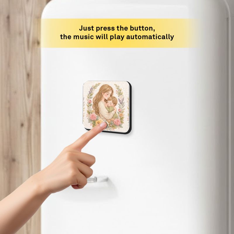 Mother & Son Personalized Musical Fridge Magnet Rechargeable   Loving Gift for Mom